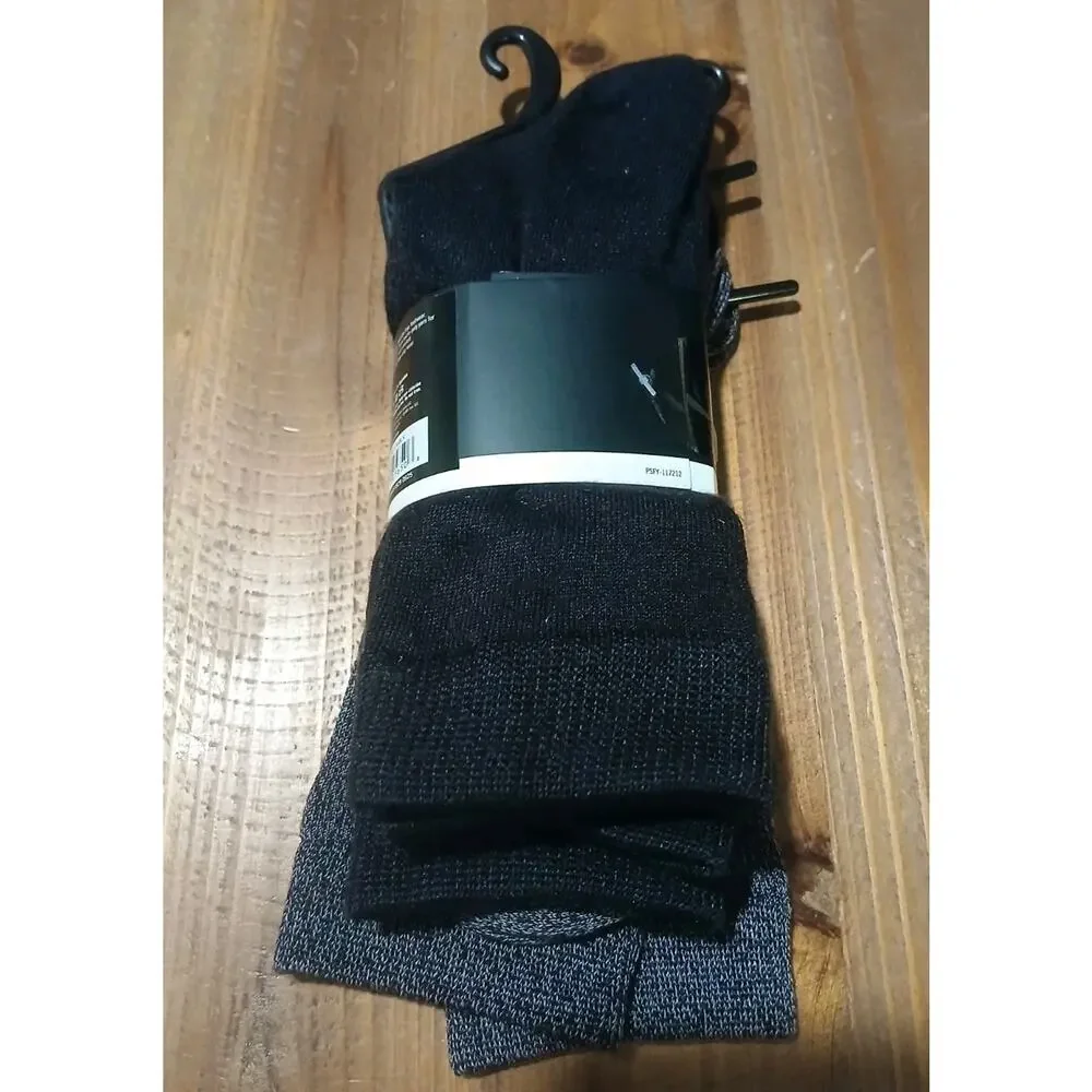 3-Pack Frye Women's Super Soft Crew Socks Polyester Blend - Black/Gray Sz. 5-10